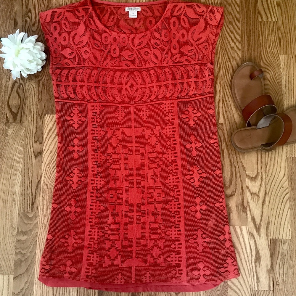 Lucky Brand crochet shift dress